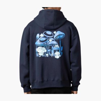 Mushroom Forest Pokémon Zip-Up Hoodie – Navy